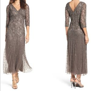 Pisarro Nights Beaded Mesh Dress